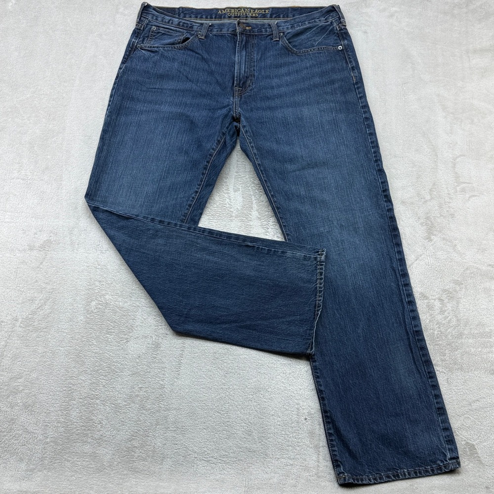 American Eagle Original Straight Jeans Mens 38x34 Blue Medium Wash 100% Cotton